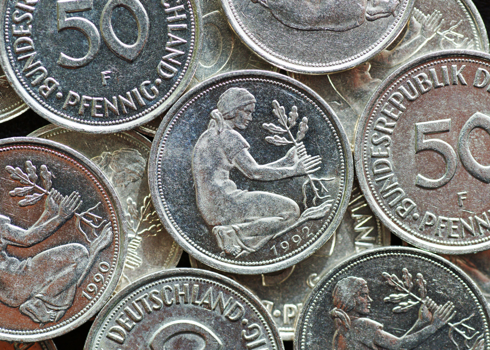 50-pfennig coins